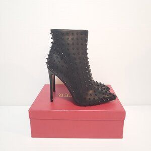 Coleter Women's Ankle Boots w/Rivets Closed Pointed Toe Stilettos - FCM30